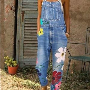 Misslook Flower Long Overalls